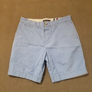 Tommy Hilfiger Chino Shorts Mens 34 Blue Cotton Classic Fit Casual Summer